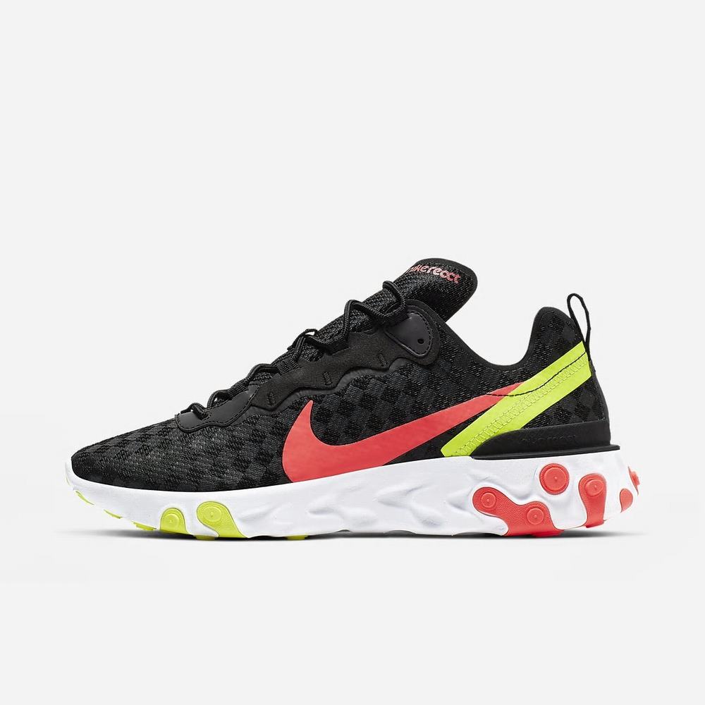 Sneakers Nike React Element 55 Noir 9853-416 Black/Hyper Crimson/Volt/Flash Crimson Homme | XBY-09438915